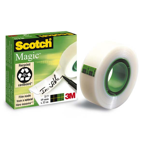 Nastro Adesivo Magic Scotch - 2 Rotoli Trasparenti 19mm X 7.5m - Opaco E Scrivibile Per Casa, Ufficio - Foto 8