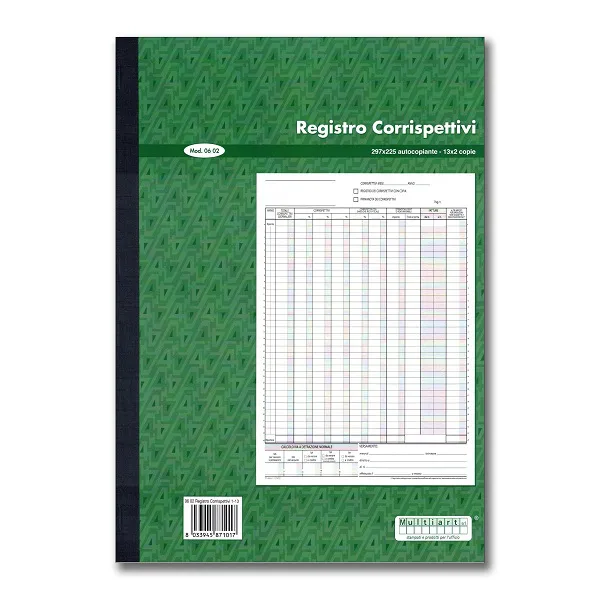  IVA Registro dei Corrispettivi: 12 Mesi Autoricalcante, Grande  Formato A4 (21x29,7 cm) - 26 Pagine Numerate - Print, Purry - Libri