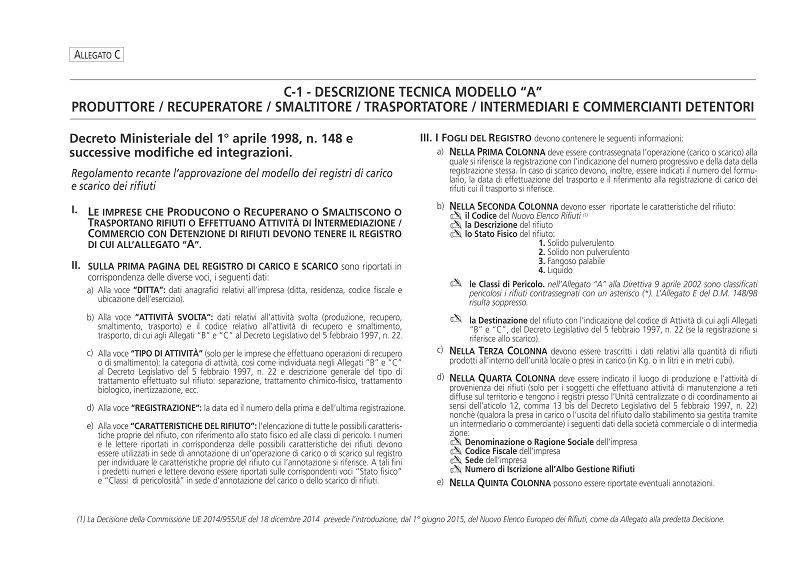 Formulario Rifiuti - Registro Carico Scarico Milano Como – Attribuzione  codici EER smaltimento speciali