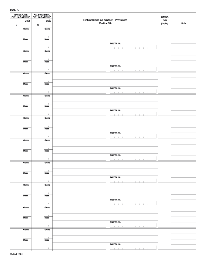 Registro protocollo dichiarazione esportatori 1201