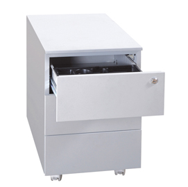 Cassettiere in Metallo su Ruote grigio