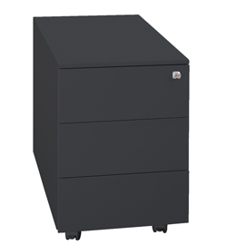 Cassettiere in Metallo su Ruote nero