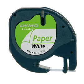 Nastro LetraTag LT paper white