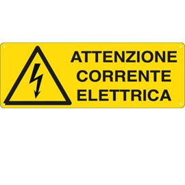 Attenzione corrente elettrica