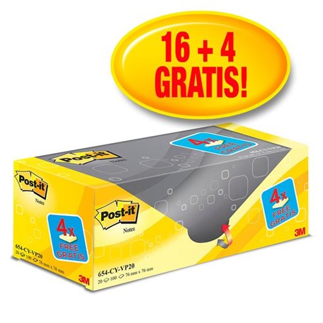 post-it giallo canary 76x76 value pack