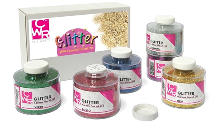 barattoli glitter 6 colori