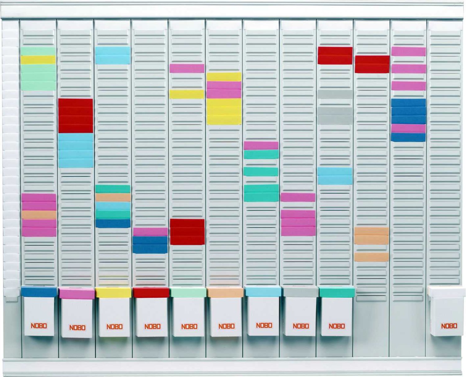 planner annuale con schede a T