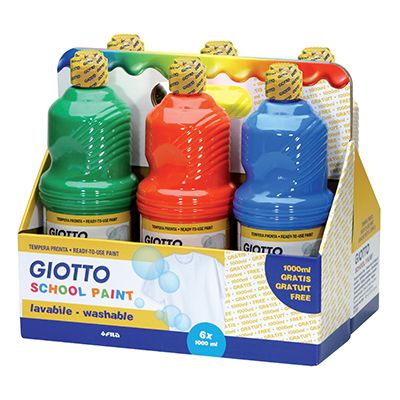 tempera giotto 1000 ml 6 colori assortiti