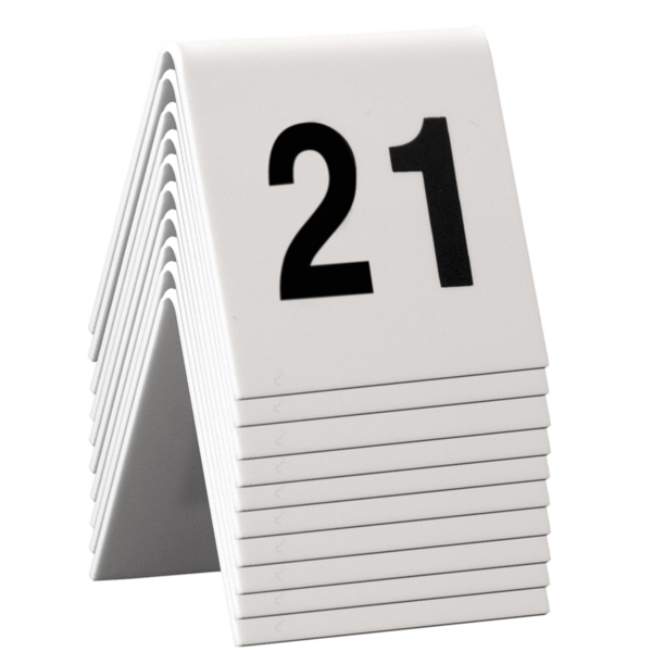 Numeri per tavoli da 21 a 30